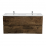 Qubist Dark Oak Wall Hung 1200 Vanity Cabinet Only